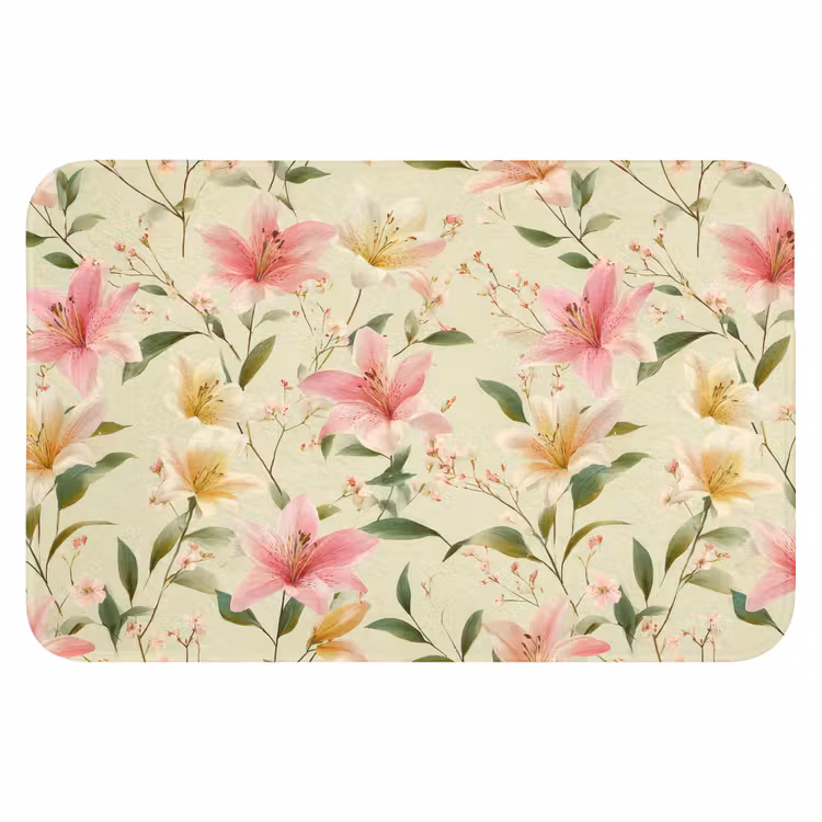 Lelies - Sereen - Kleurrijk Badmat klein 997 -3d