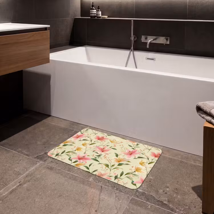 Lelies - Sereen - Kleurrijk Badmat klein 997 -sfeer3
