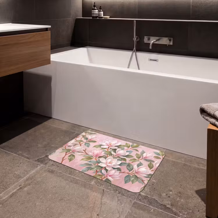 Magnolia's - Patroon - Roze Badmat klein -sfeer3