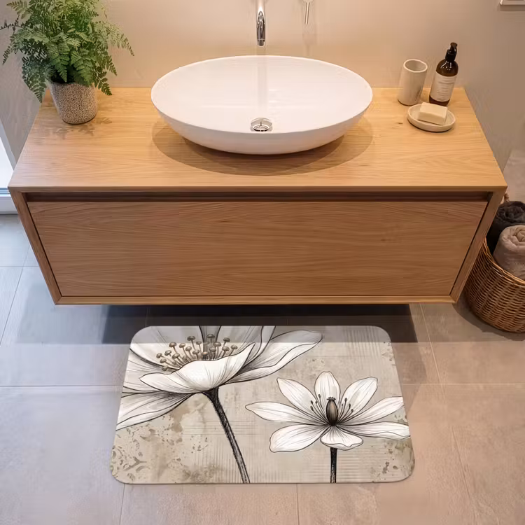 Modern - Design - Wit Badmat middel -sfeer1