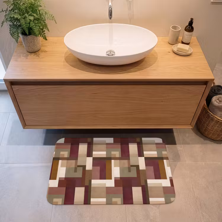 Modern - Geometrie - Kleurrijk Badmat middel 997 -sfeer1