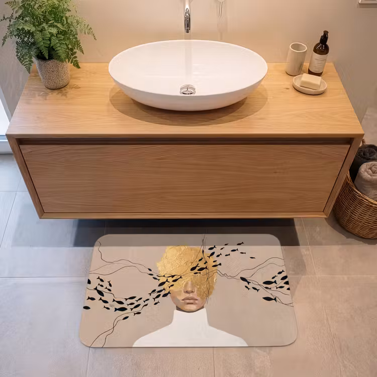 Modern - Vrouw - Goud Badmat middel -sfeer1