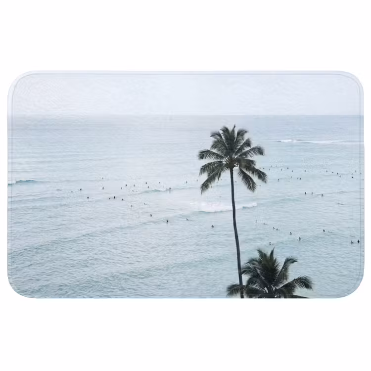 Oceaan - Palmbomen - Surfers Badmat klein -3d