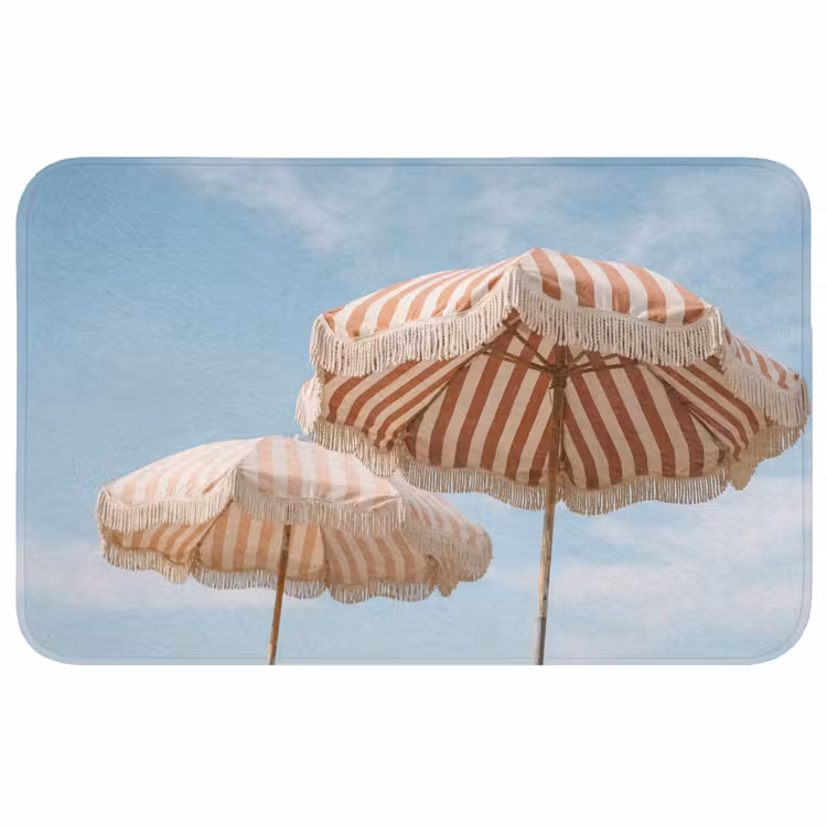 Parasol - Lucht - Rood Badmat klein -3d