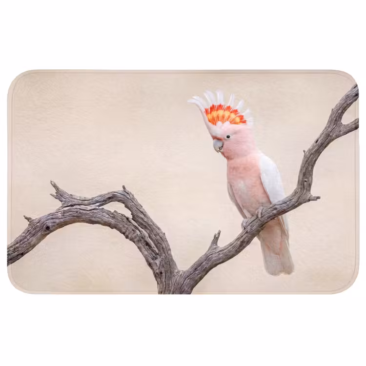 Papagaai - Tak - Roze Badmat middel -3d