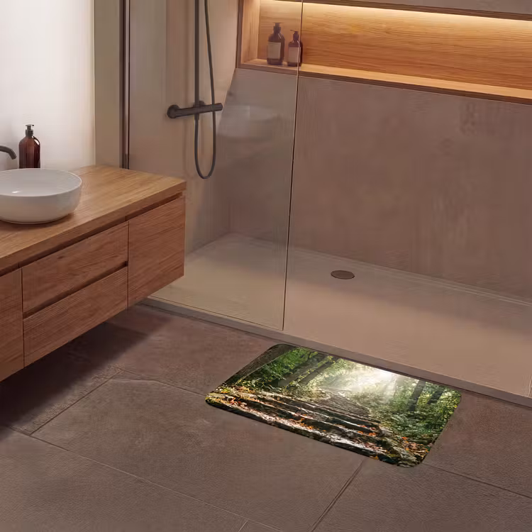 Stenen - Trap - Bos - Natuur Badmat klein -sfeer2