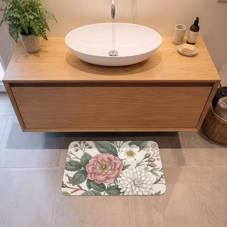 Romantisch - Design - Kleurrijk Badmat klein -sfeer1
