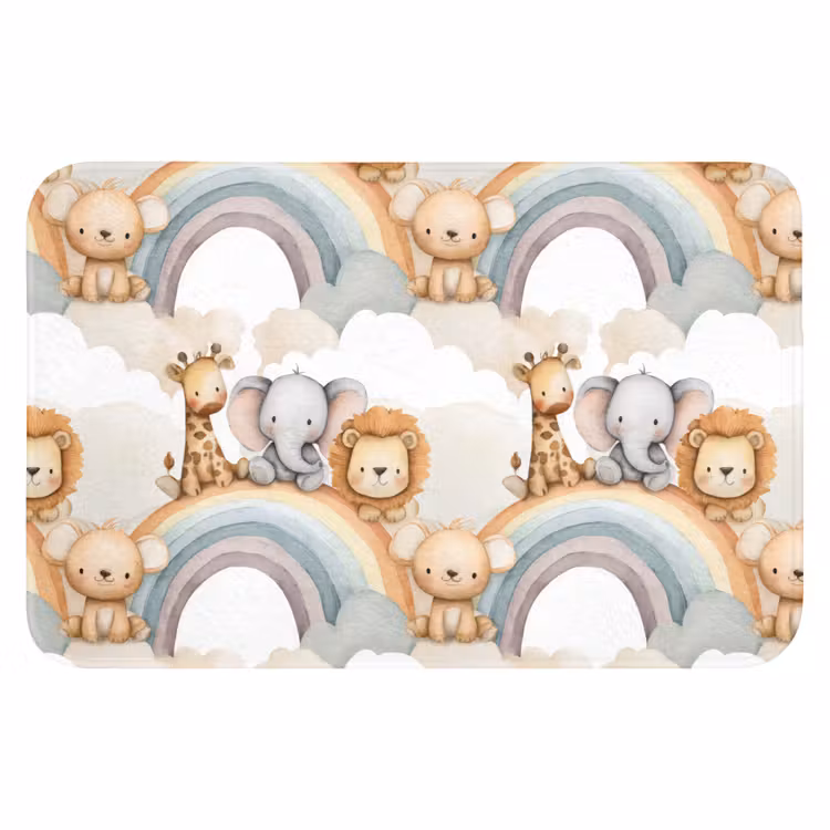 Safari - Regenboog - Kleurrijk Badmat klein 997 -3d