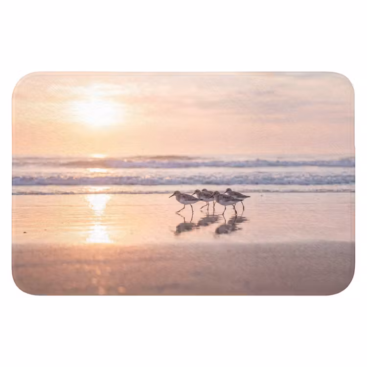 Zee - Vogels - Strand Badmat klein -3d