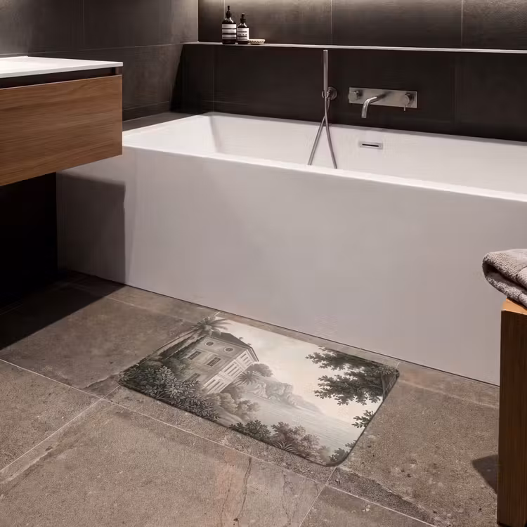 Zee - Villa - Beige Badmat klein -sfeer3