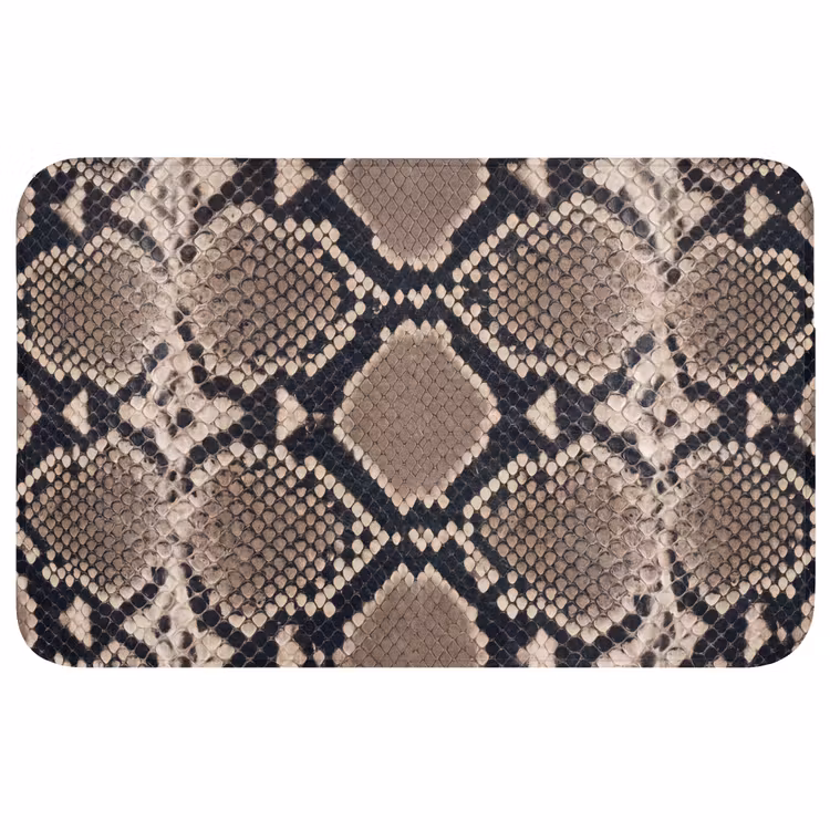Slangenprint - Python - Bruin Badmat klein -3d