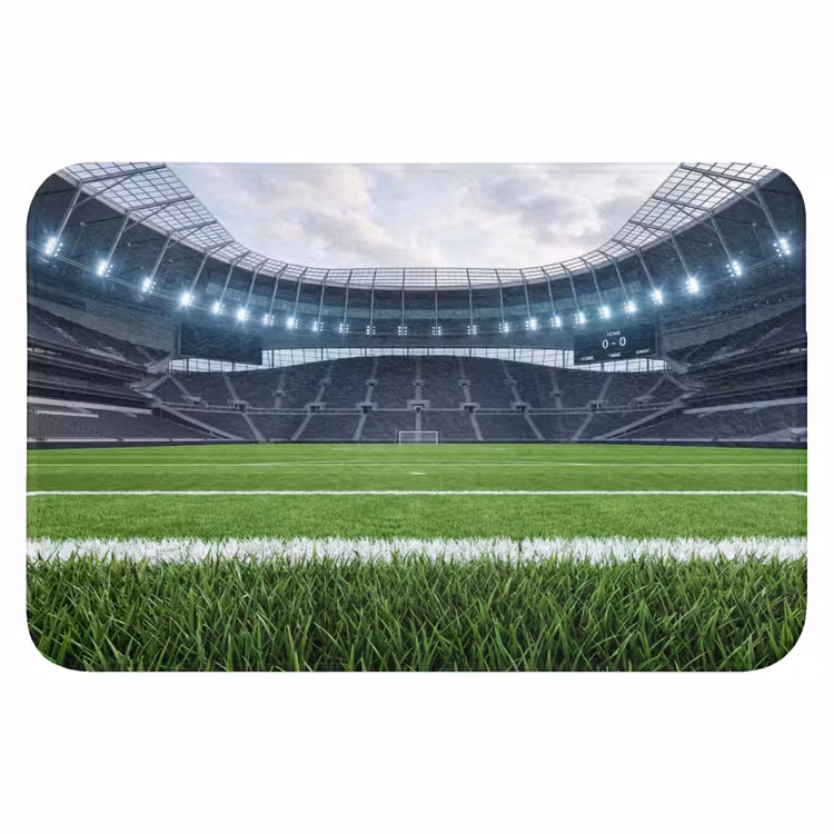 Voetbal - Stadion - Sport - Groen Badmat klein -3d