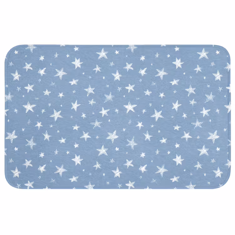 Sterretjes - Patroon - Blauw Badmat middel 997 -3d