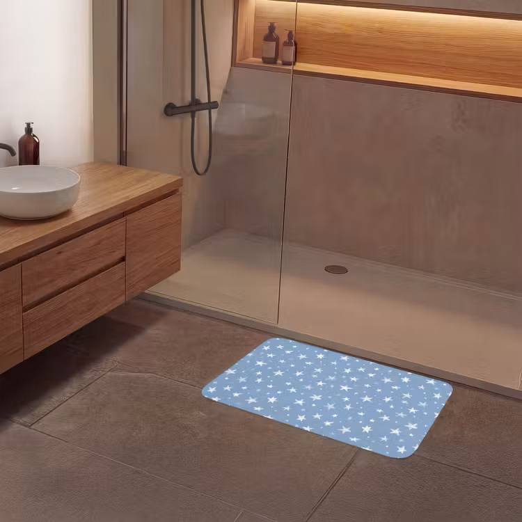 Sterretjes - Patroon - Blauw Badmat middel 997 -sfeer2