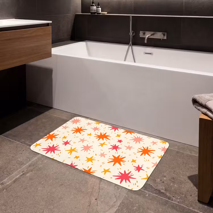 Sterren - Speels - Kleurrijk Badmat middel 997 -sfeer3