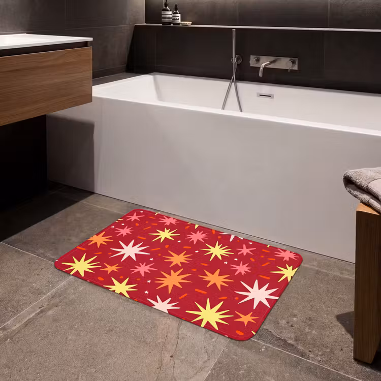 Sterren - Speels - Rood Badmat middel 997 -sfeer3