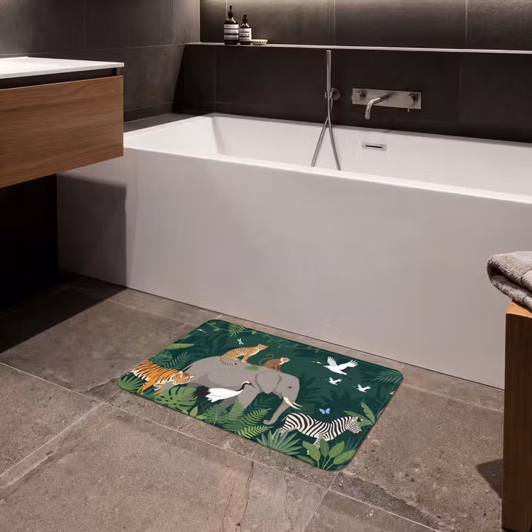 Tropisch - Jungle -  Groen Badmat klein -sfeer3
