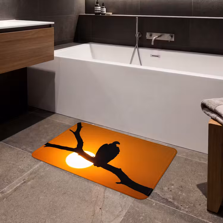 Gier - Tak - Zon - Oranje Badmat klein -sfeer3
