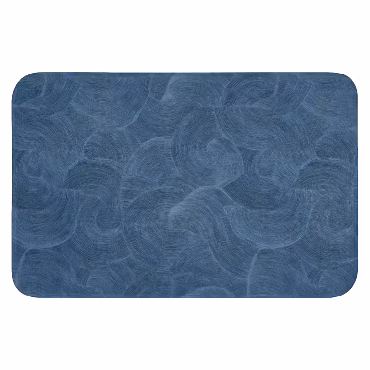Golven - Textuur - Patroon - Blauw Badmat klein 997 -3d
