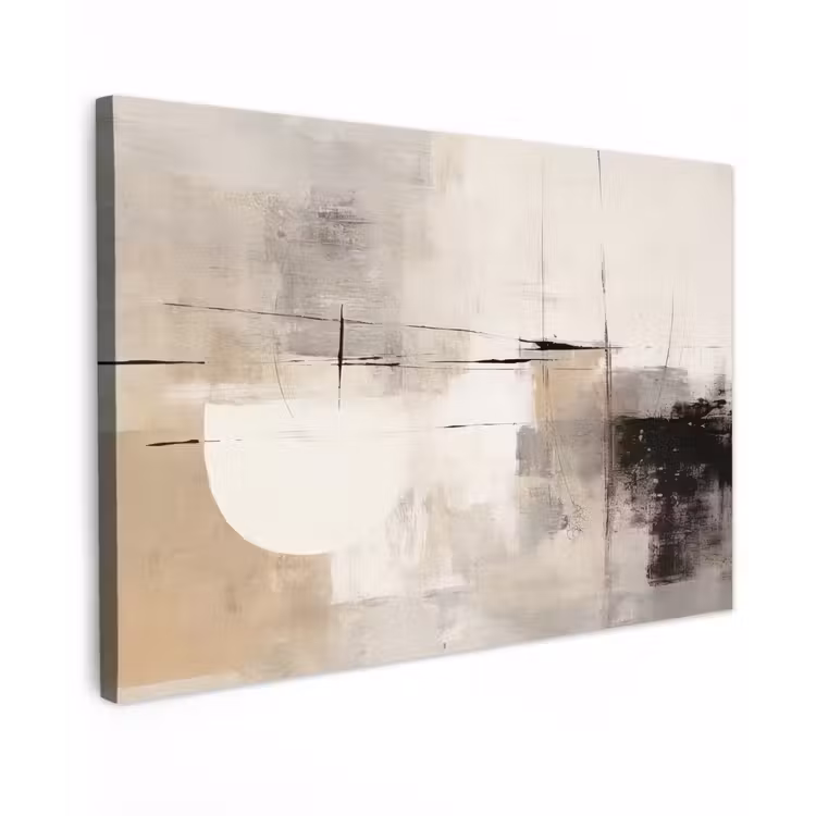 Abstract - Kunst - Grijs canvas 2cm klein -z3d