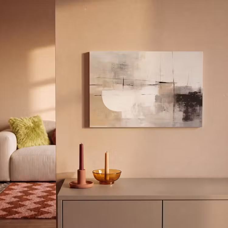 Abstract - Kunst - Grijs canvas 2cm klein -sfeer1