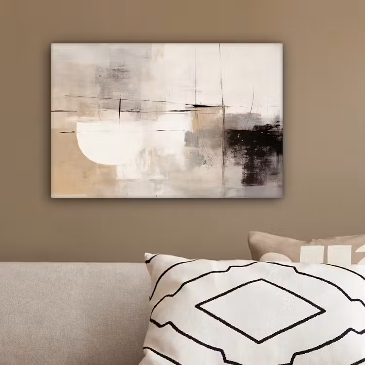 Abstract - Kunst - Grijs canvas 2cm klein -sfeer3