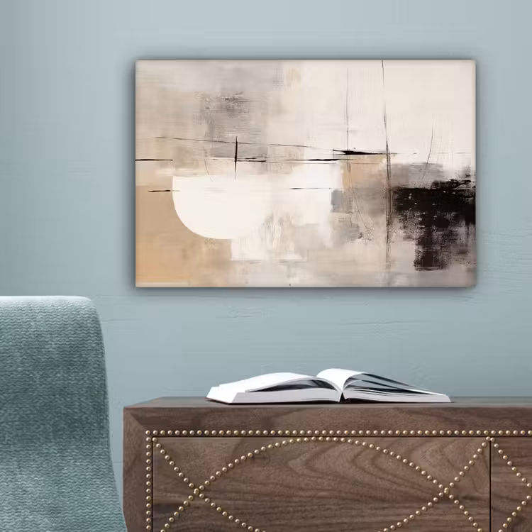 Abstract - Kunst - Grijs canvas 2cm klein -sfeer4