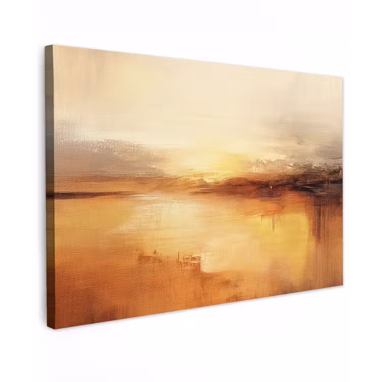 Abstract - Bruin - Modern - Herfst kleuren canvas 2cm klein -z3d