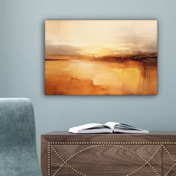 Abstract - Bruin - Modern - Herfst kleuren canvas 2cm klein -sfeer4