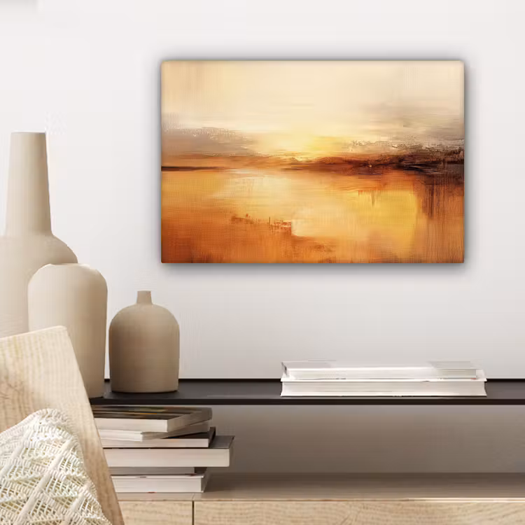 Abstract - Bruin - Modern - Herfst kleuren canvas 2cm klein -sfeer6