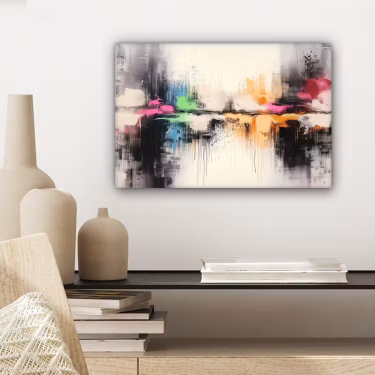 Abstract - Kleurexplosie - Landschap canvas 2cm klein -sfeer6