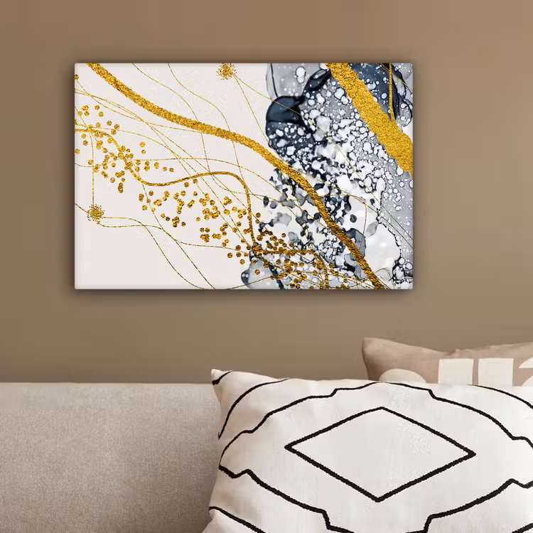 Abstract - Goud - Natuur - Kunst canvas 2cm klein -sfeer3