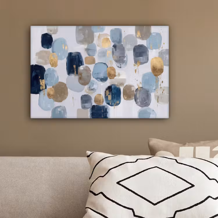Abstract - Goud - Vormen canvas 2cm klein -sfeer3