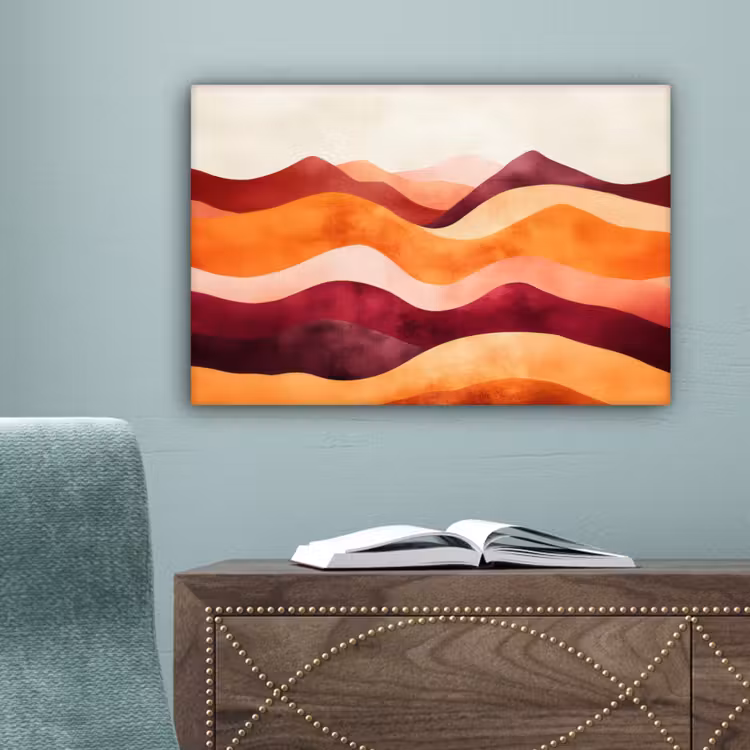 Abstract - Landschap - Golven canvas 2cm klein -sfeer4