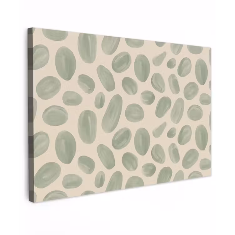 Abstract - Patroon - Organisch - Groen - Modern canvas 2cm klein -z3d