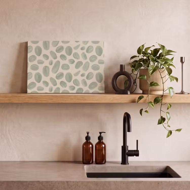 Abstract - Patroon - Organisch - Groen - Modern canvas 2cm klein -sfeer3