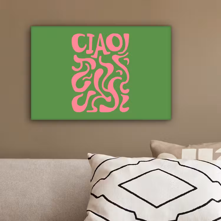 Abstract - Roze - Ciao - Vormen canvas 2cm klein -sfeer3