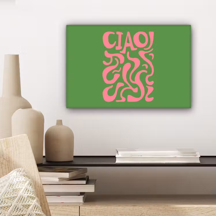 Abstract - Roze - Ciao - Vormen canvas 2cm klein -sfeer6