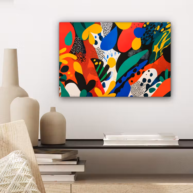 Abstract - Planten - Vormen - Kleurrijk canvas 2cm klein -sfeer6
