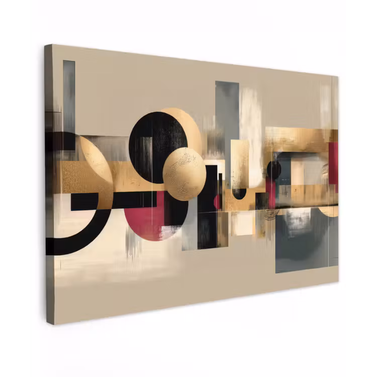 Abstract - Vormen - Beige - Texturen canvas 2cm klein -z3d