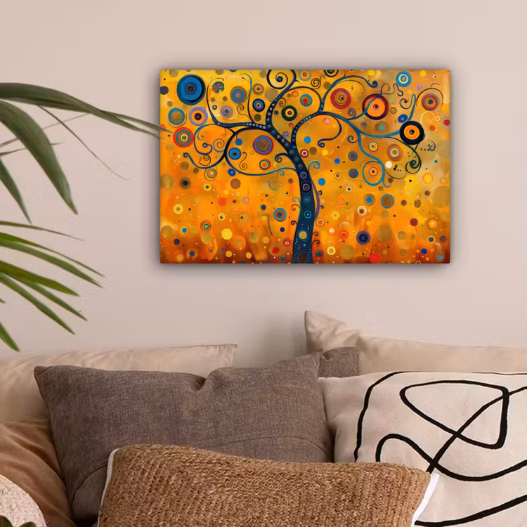 Abstract - Boom - Levensboom - Modern canvas 2cm klein -sfeer1