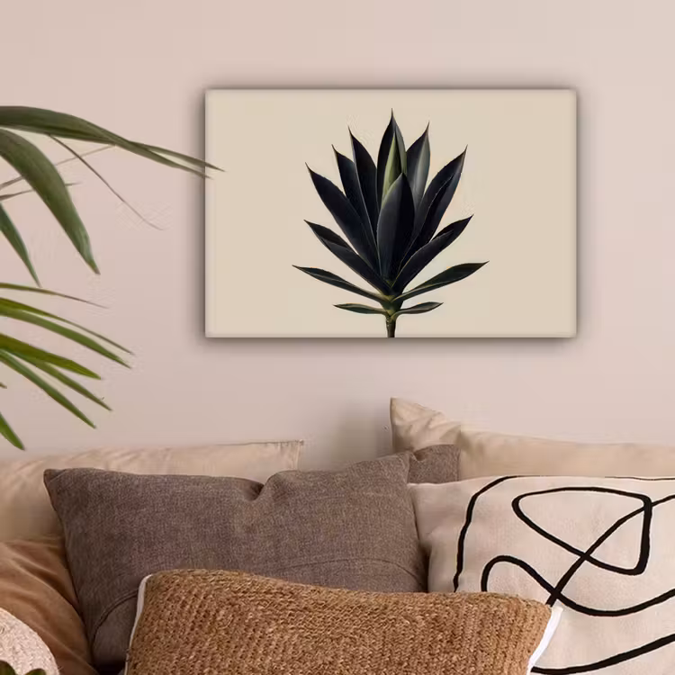 Agaveplant - Symmetrisch - Groen canvas 2cm klein -sfeer1