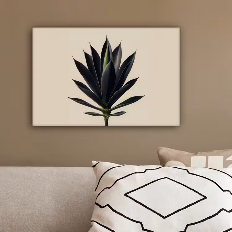 Agaveplant - Symmetrisch - Groen canvas 2cm klein -sfeer3