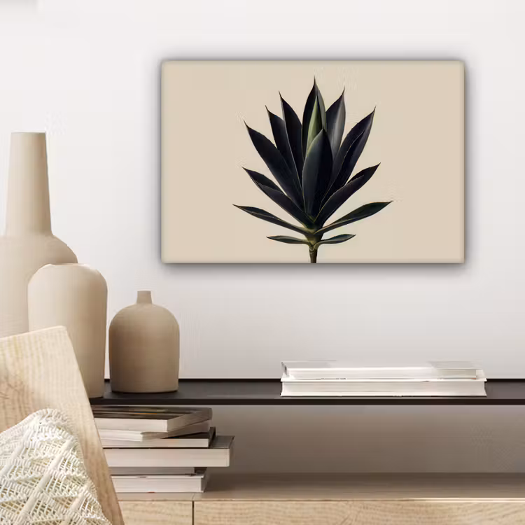 Agaveplant - Symmetrisch - Groen canvas 2cm klein -sfeer6