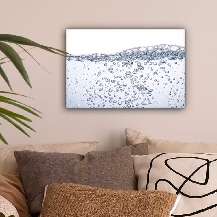 Luchtbellen - Water - Dynamisch canvas 2cm klein -sfeer1