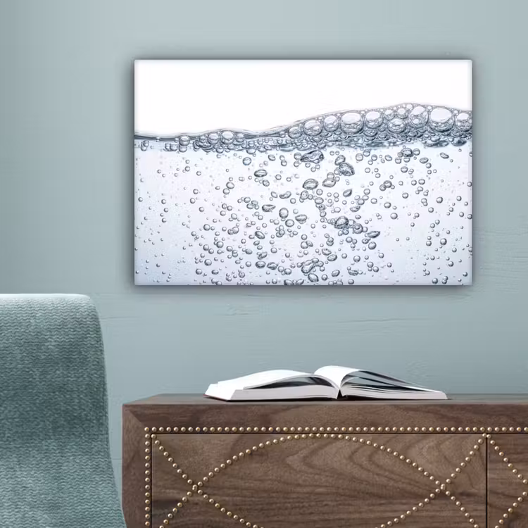 Luchtbellen - Water - Dynamisch canvas 2cm klein -sfeer4