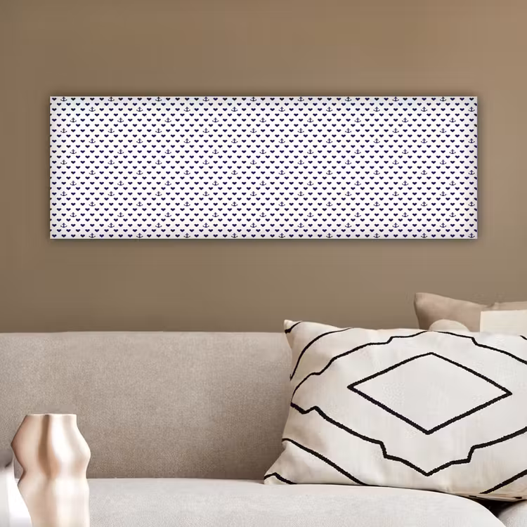 Anker - Hart - Blauw - Wit canvas 2cm klein 828 -sfeer3
