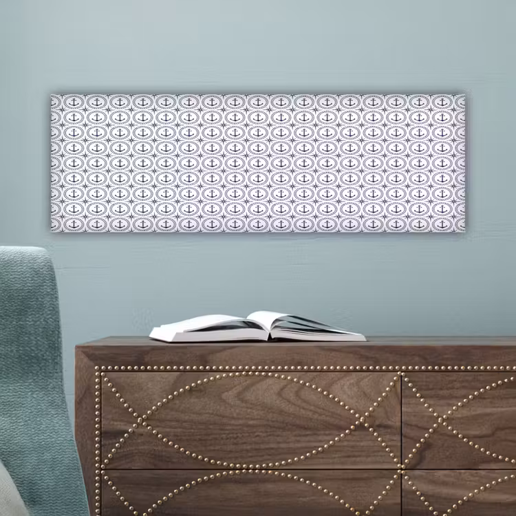 Anker - Haven - Blauw - Wit canvas 2cm klein 828 -sfeer4