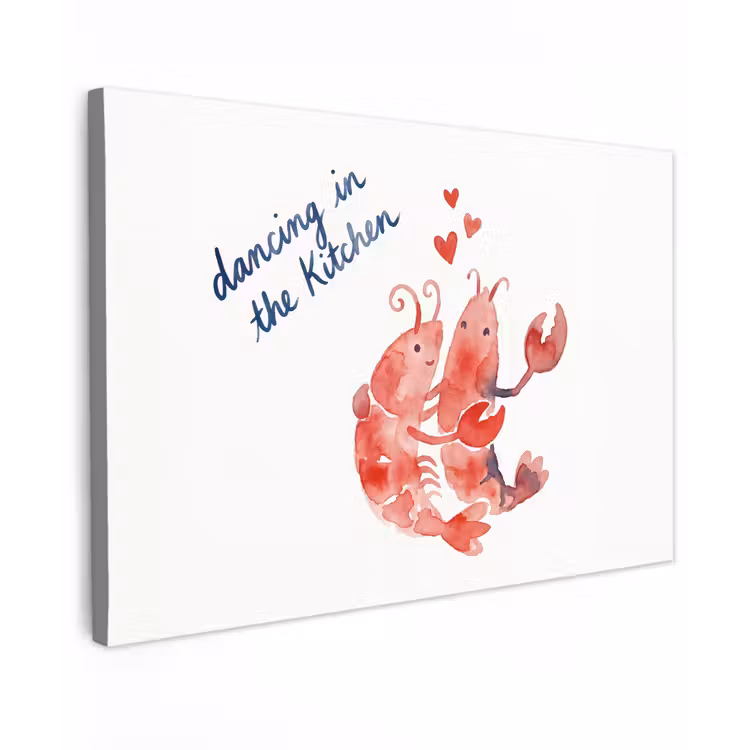 Dier - Dans - Liefde - Waterverf - Rood canvas 2cm klein -z3d