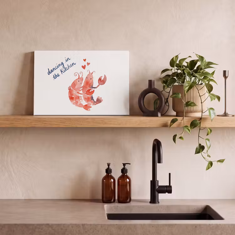 Dier - Dans - Liefde - Waterverf - Rood canvas 2cm klein -sfeer3